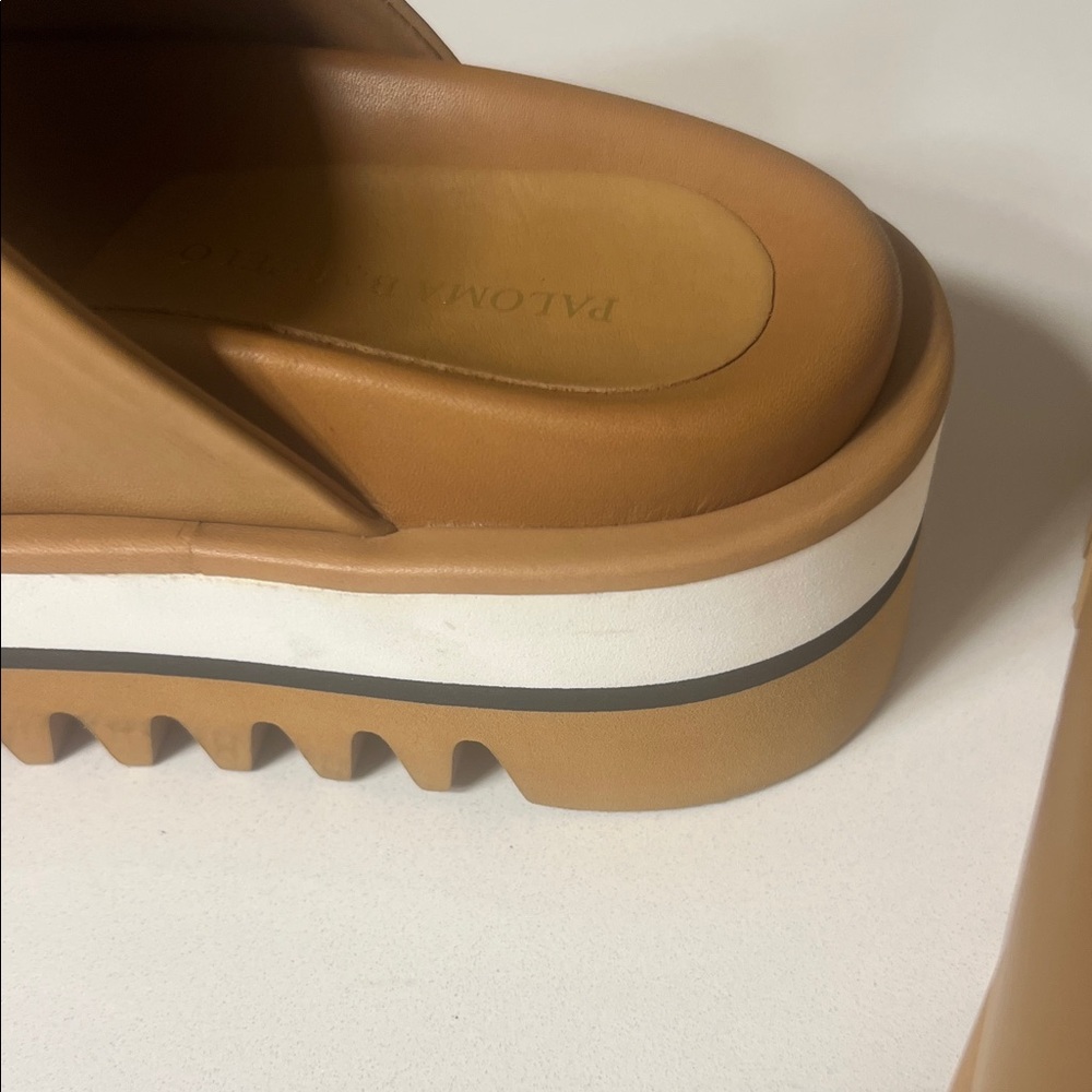 Paloma Barcelo Camel Platform Slides - Picture 9 of 9